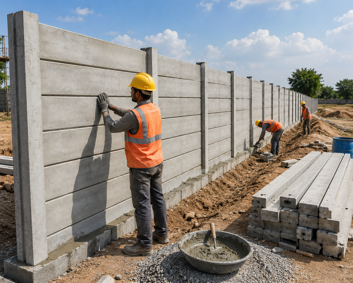 RCC boundary wall